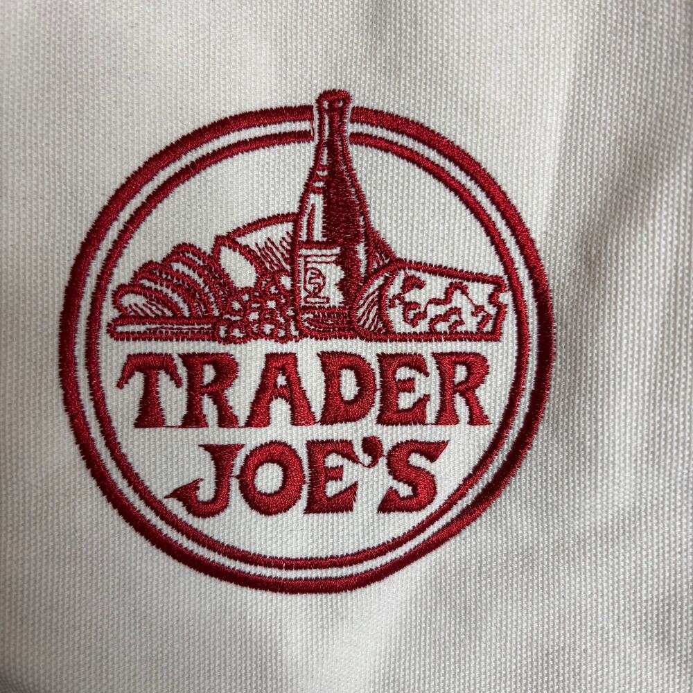 Lot 2x Trader Joe’s Canvas Tote Bag Green Red Grocery Shopping Eco Reusable NWT! - Picture 4 of 7